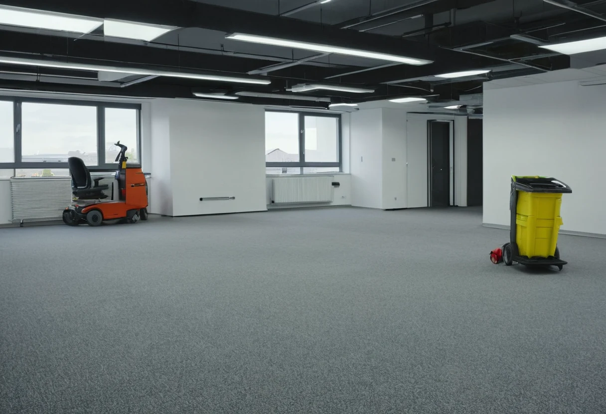 Geräumte Bürofläche bei Gewerbeentrümpelung