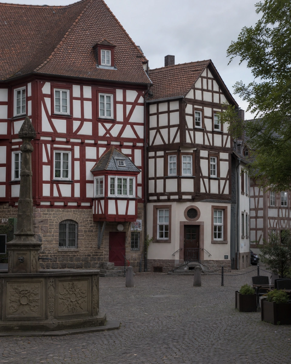 Fachwerkhäuser am Rossmarkt in Alzey