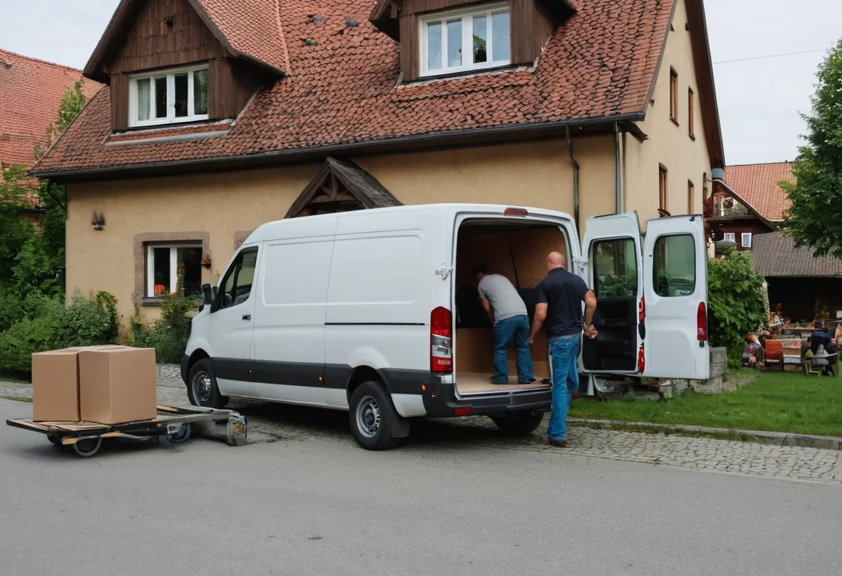 Mover laden Möbel aus Börrstadter Dorfhaus