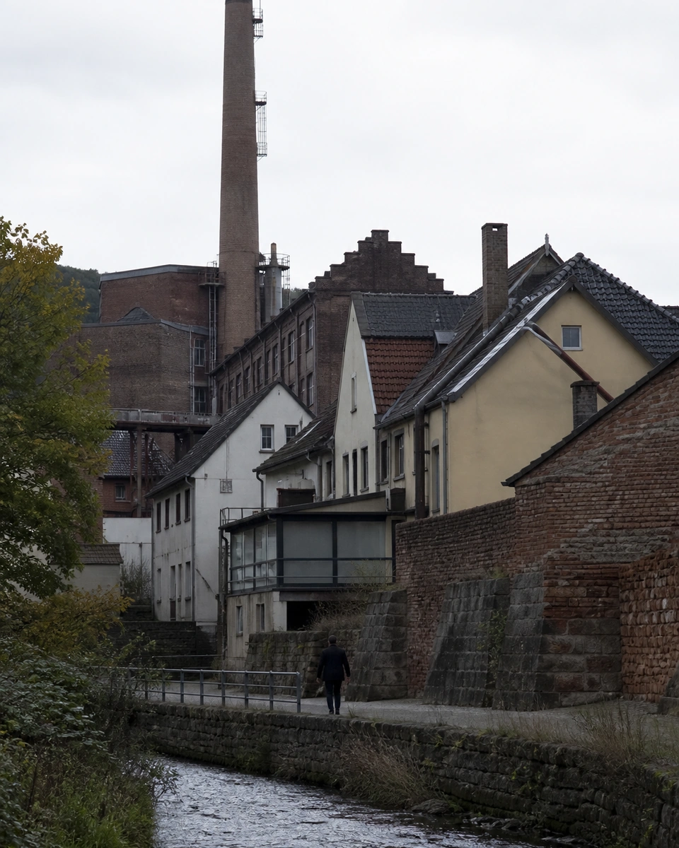 Industrielles Erbe in Eisenberg-Pfalz mit Fabrik und Wohnhäusern