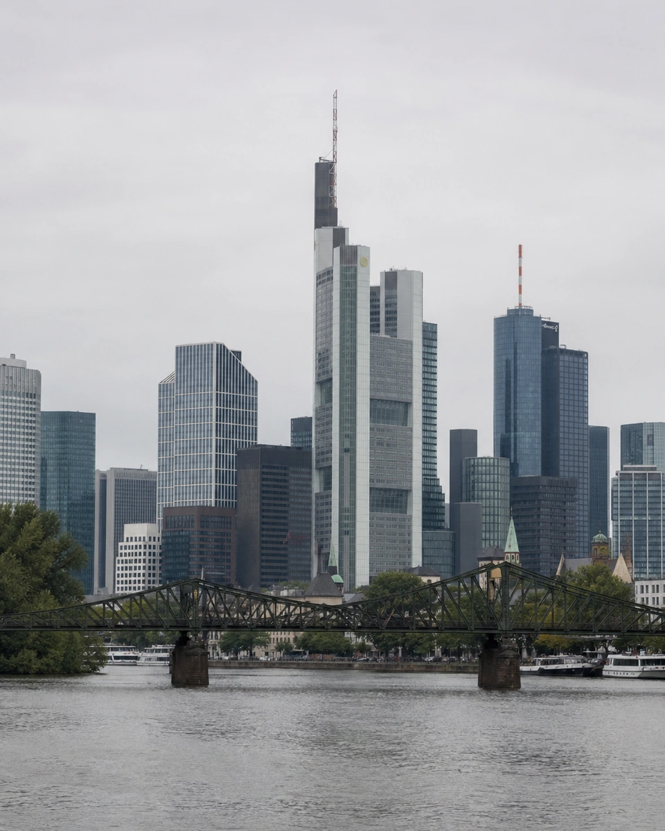 Frankfurter Skyline vom Mainufer aus