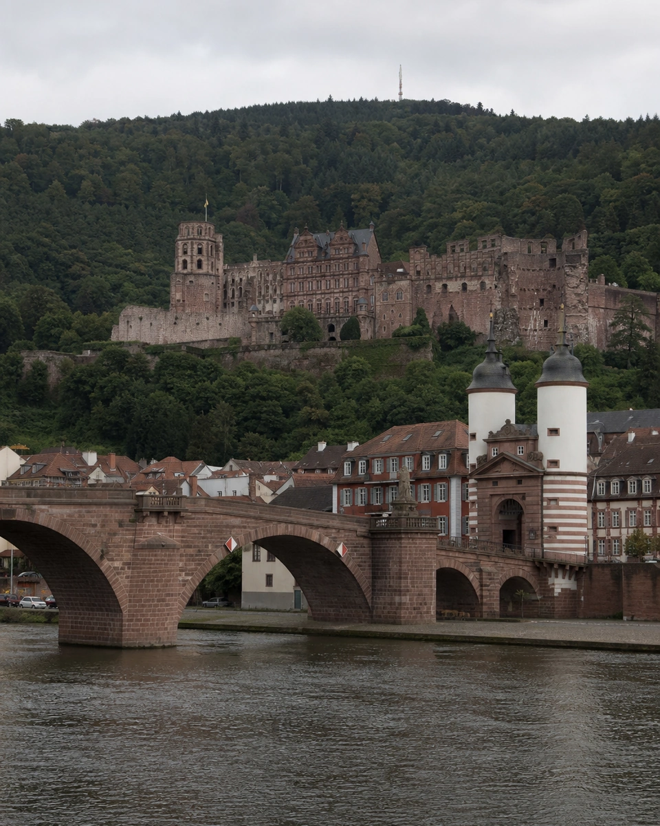Alte Brücke und Schloss in Heidelberg