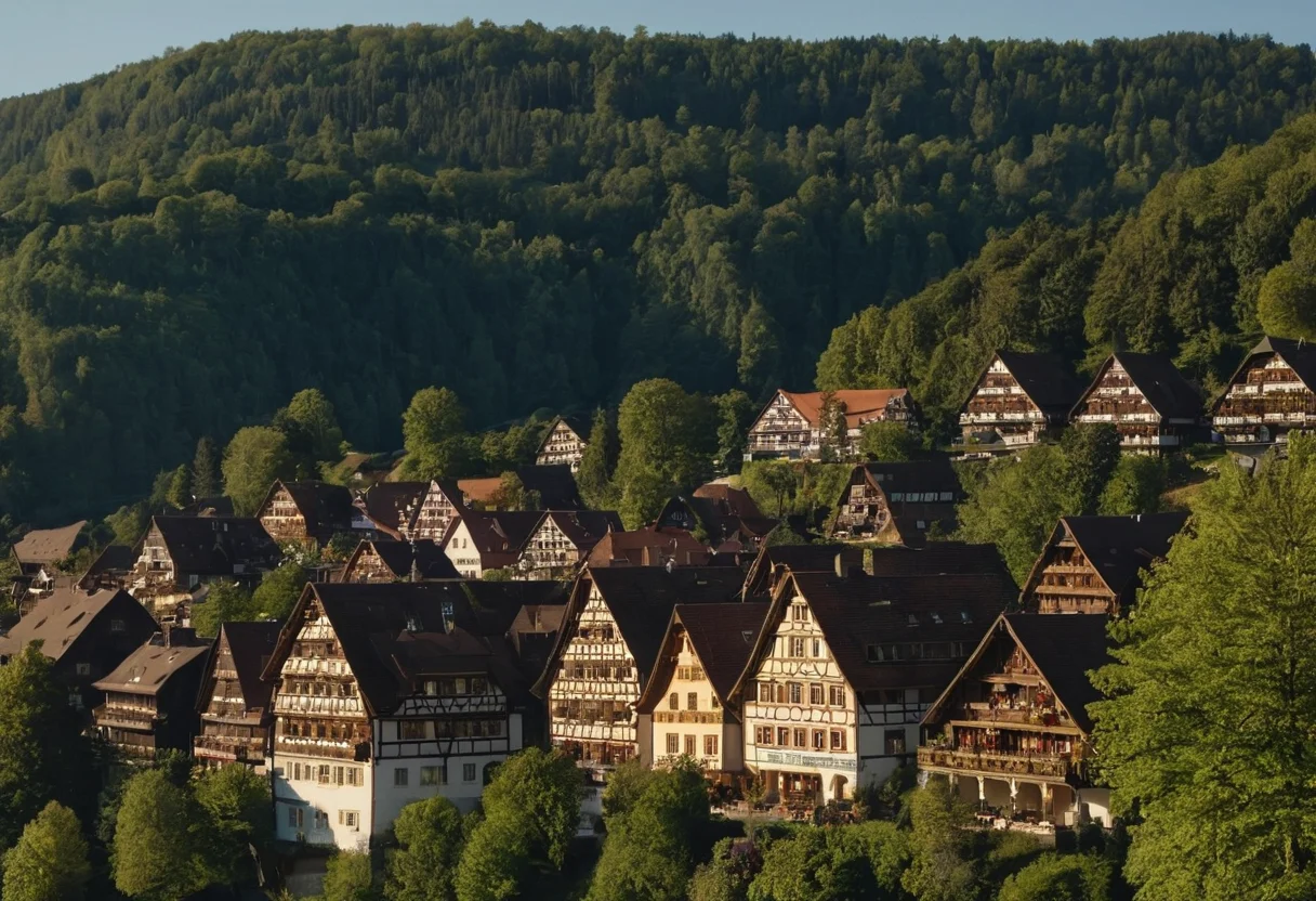 Bergdorf Imsbach am Donnersberg mit Fachwerkhäusern