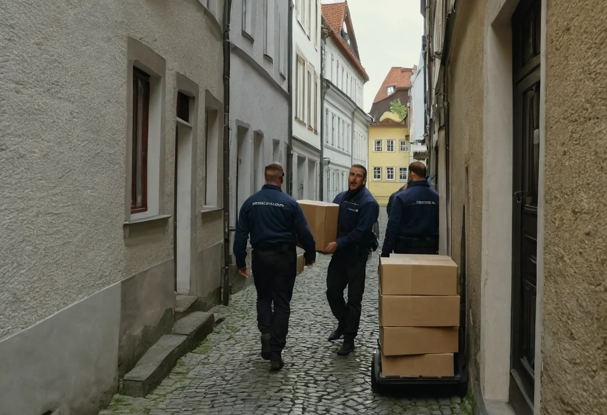 Kopfsteinpflaster-Gasse in Kirchheimbolanden