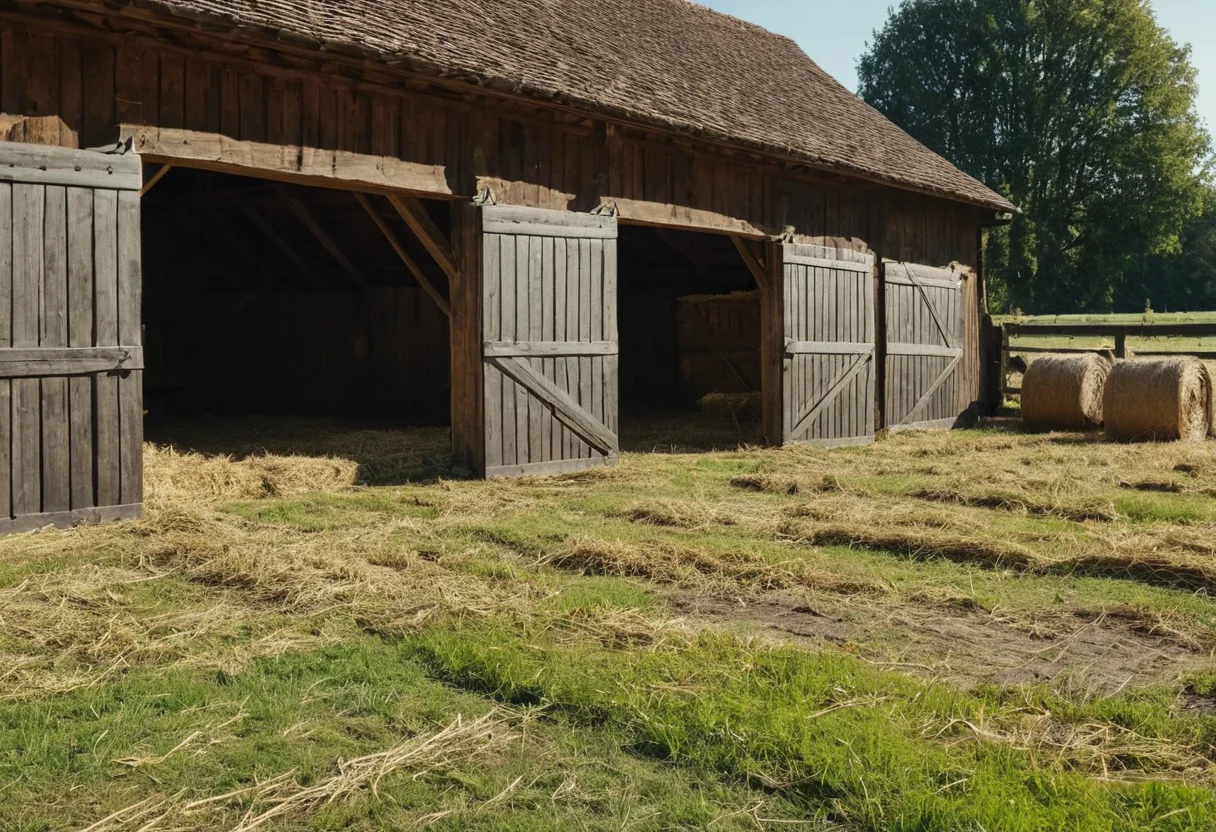 Pfälzer Bauernhof in Rockenhausen mit geräumter Scheune