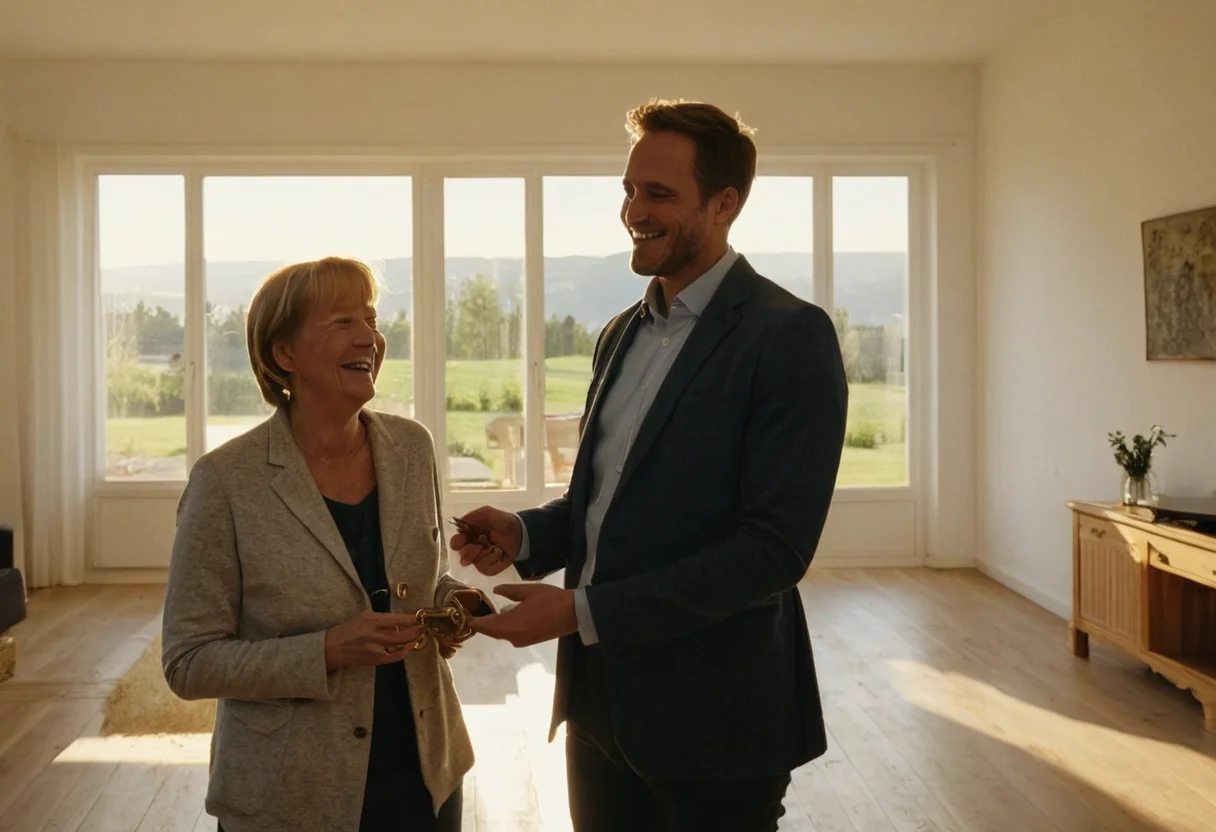Schlüsselübergabe nach erfolgreicher Haushaltsauflösung